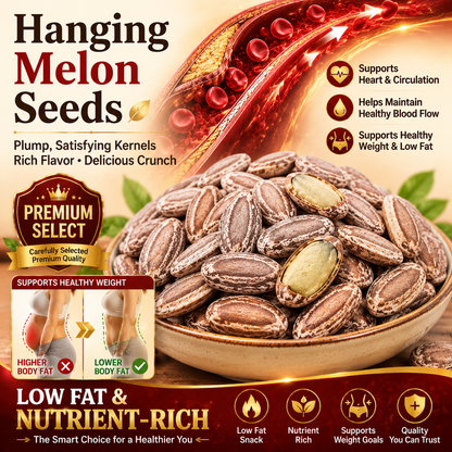 🛒🌽Snack smarter, feel lighter! 💌🥇 Fiber-rich Hanging Melon Seeds help support healthy blood sugar, weight management & comfortable circulation-XA