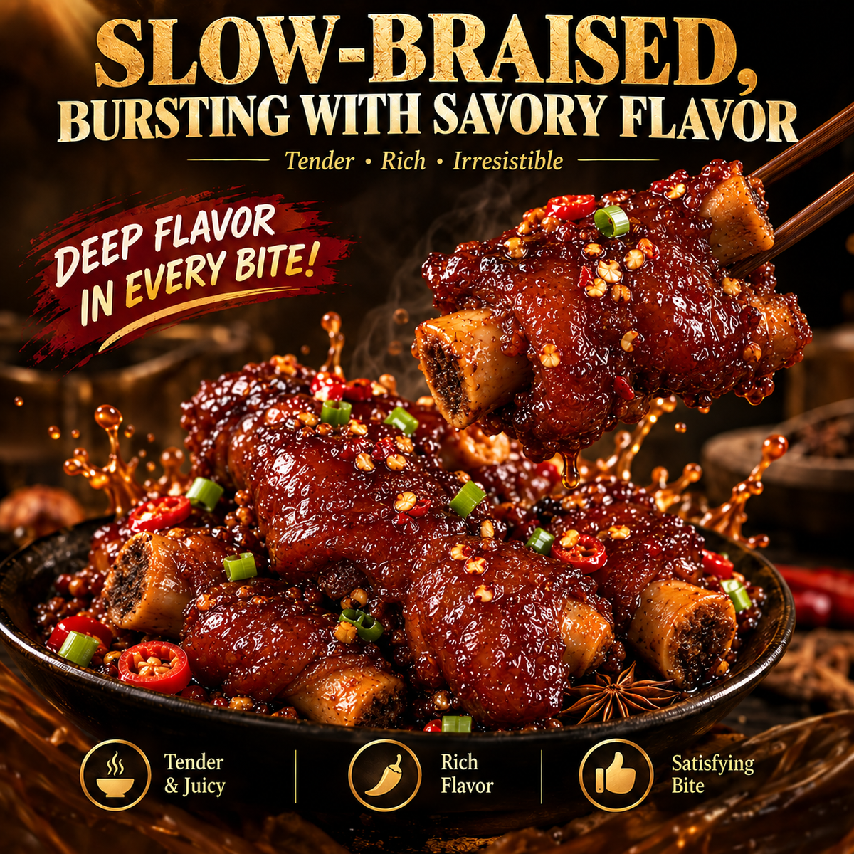 🐖 Golden-Skin Braised Pork Trotters — Slow-Braised to Perfection, Rich in Flavor-Elon