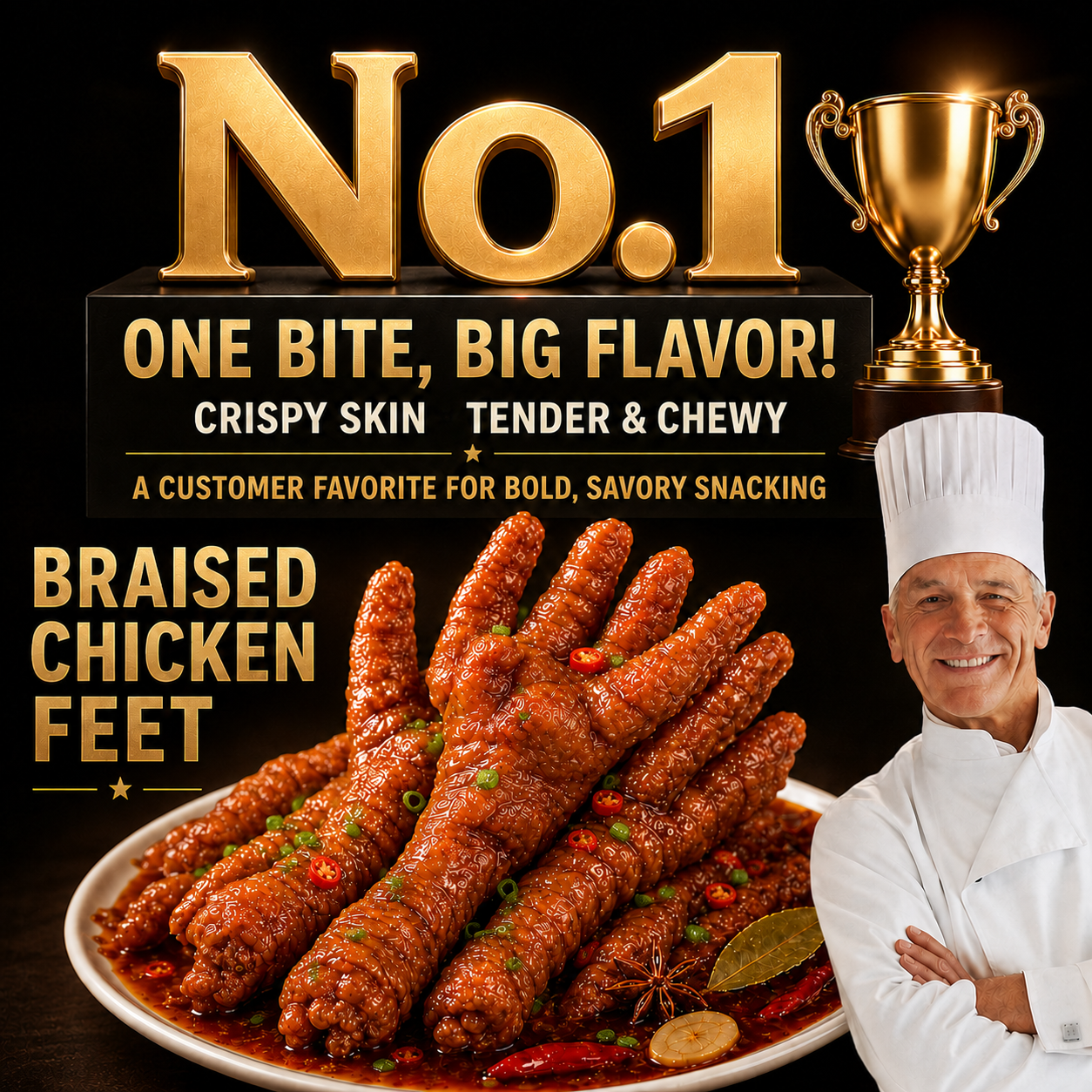 🫗 American Bresse Chicken Feet — A Delicious Low-Carb Protein Snack to Support Your Weight Loss Journey-H1