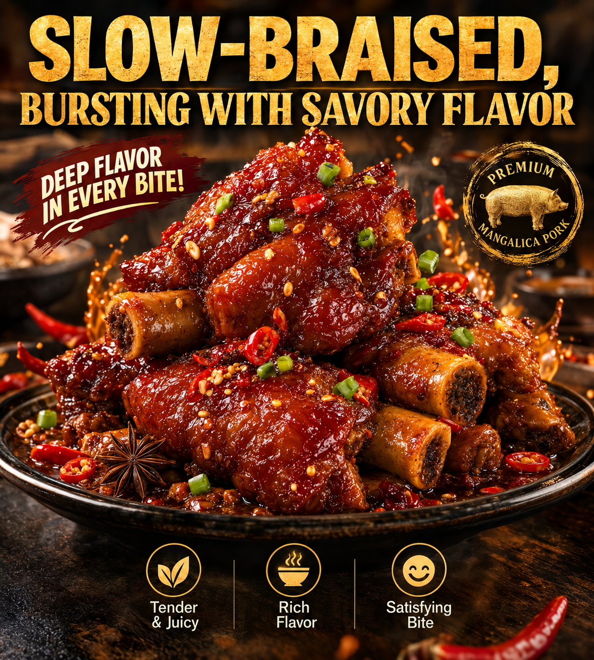 🐖 Golden-Skin Braised Pork Trotters — Slow-Braised to Perfection, Rich in Flavor-Elon