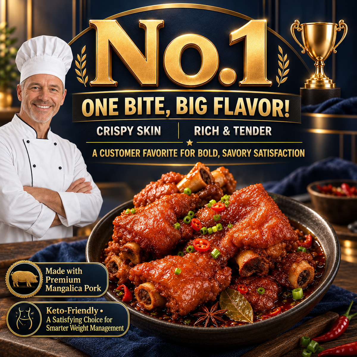 😋 Managing🥤🥤 Blood Sugar Shouldn’t Mean Giving Up Delicious Food Premium Braised Pork Feet-Elon